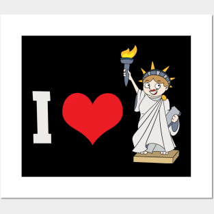 I Love New York City Statue Of Liberty Posters and Art